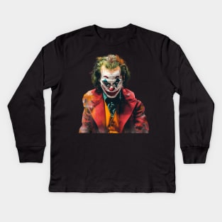 Joker Face Kids Long Sleeve T-Shirt